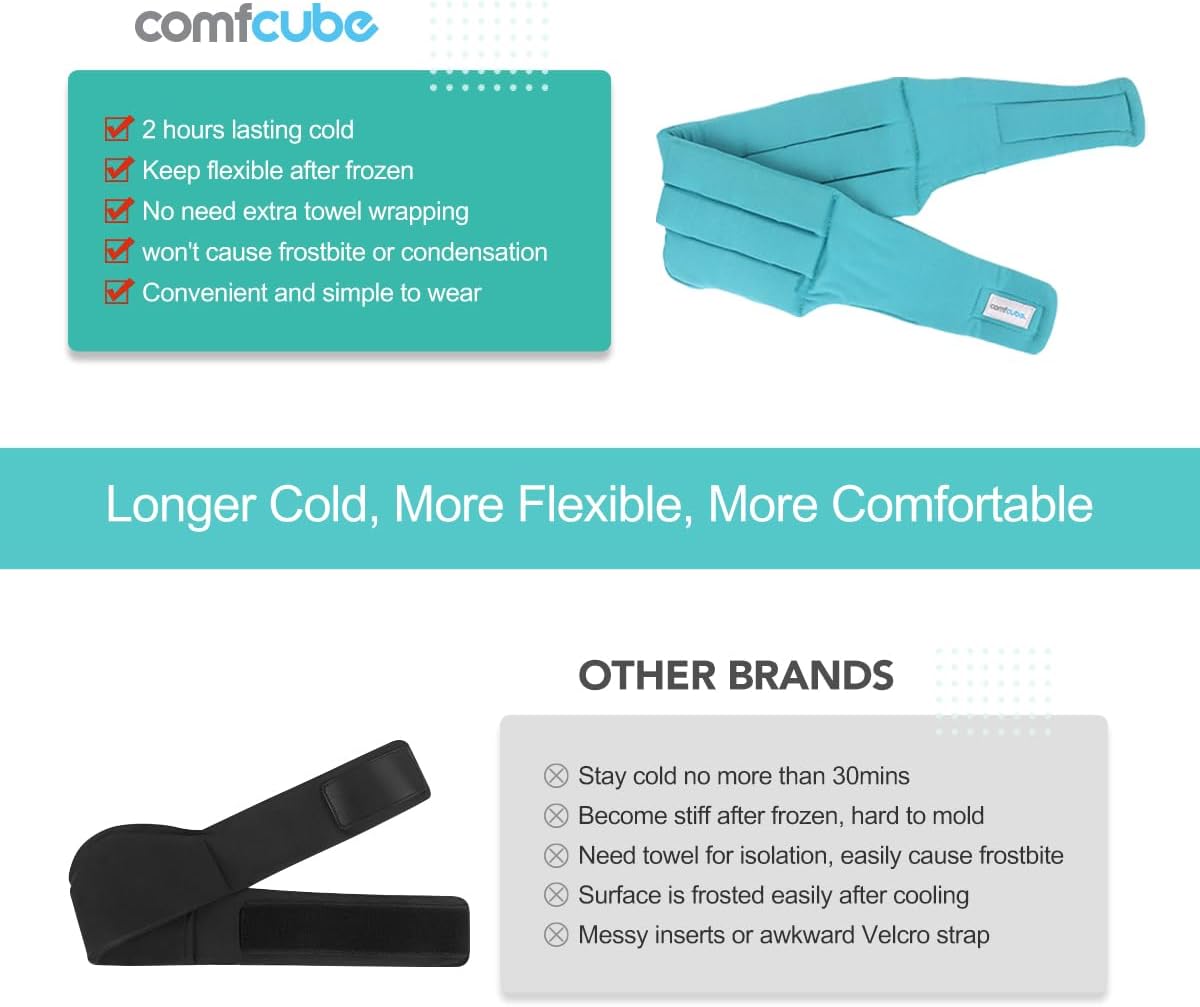 Neck Ice Pack Wrap for Cervical Pain, 2 Hours Long Lasting Cold