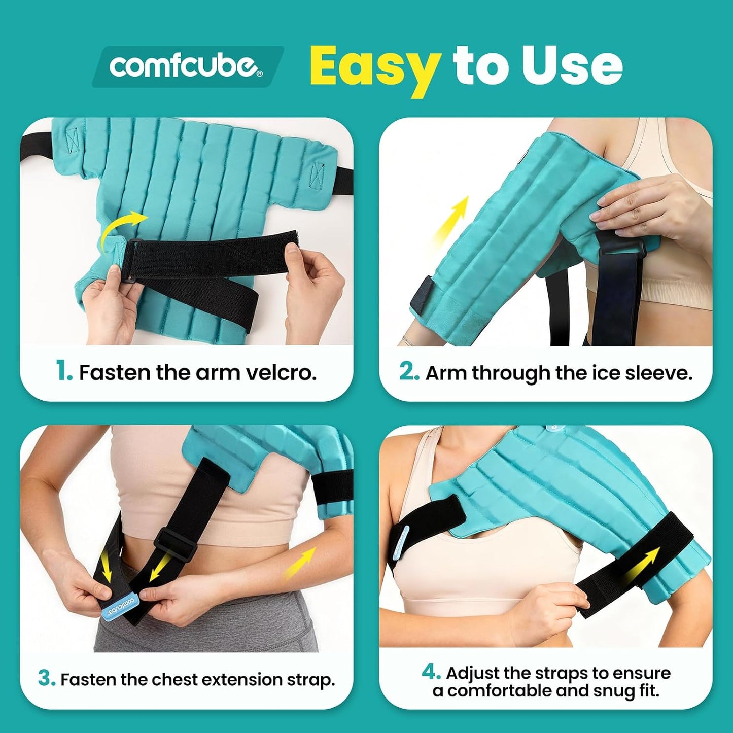 Neck Ice Pack Wrap for Cervical Pain, 2 Hours Long Lasting Cold