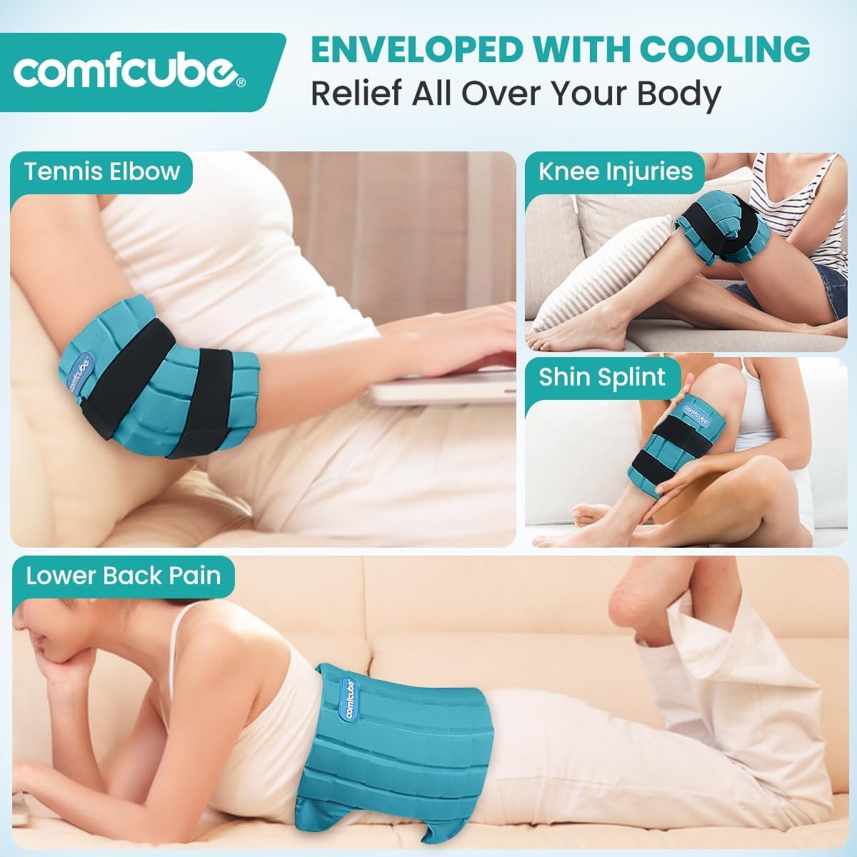 Neck Ice Pack Wrap for Cervical Pain, 2 Hours Long Lasting Cold