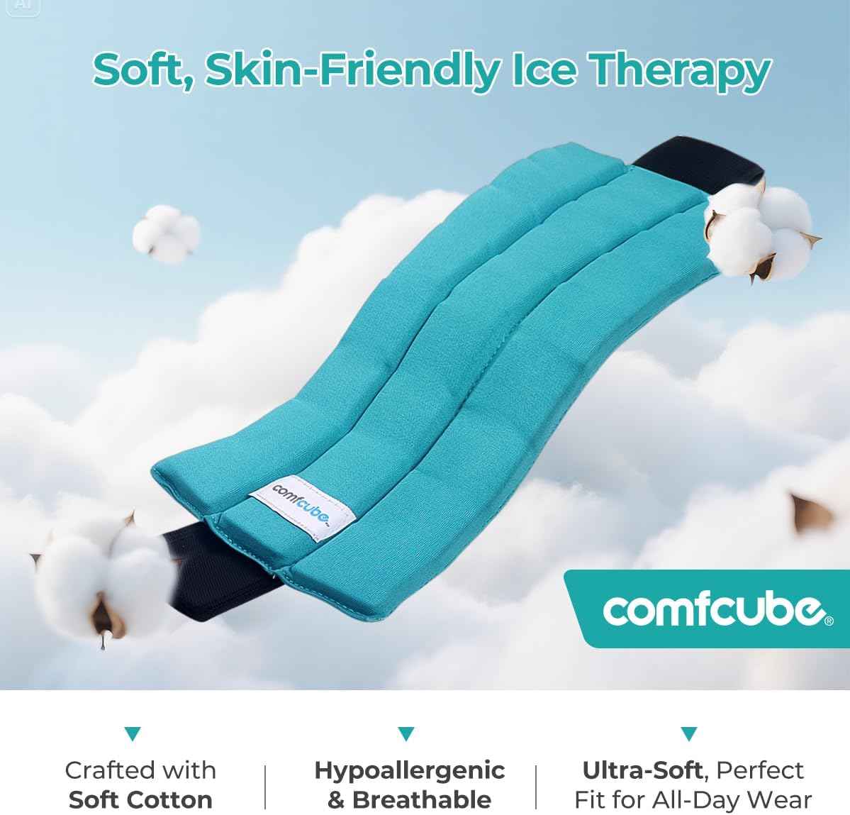 Neck Ice Pack Wrap for Cervical Pain, 2 Hours Long Lasting Cold