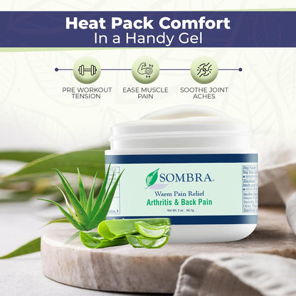 Sombra Warm Pain Relief 8 oz Jar for Arthritis, Back Pain & Pre-Exercise