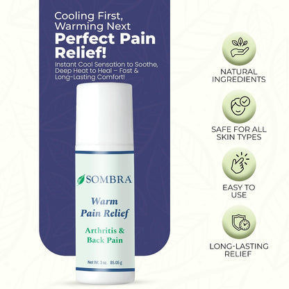 Sombra Warm Pain Relief 8 oz Jar for Arthritis, Back Pain & Pre-Exercise