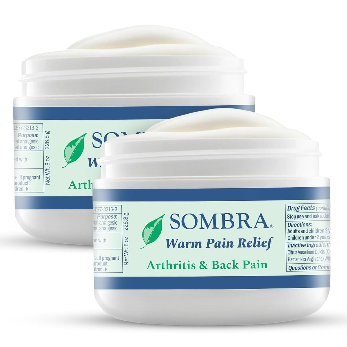 Sombra Warm Pain Relief 8 oz Jar for Arthritis, Back Pain & Pre-Exercise