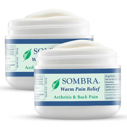 Sombra Warm Pain Relief 8 oz Jar for Arthritis, Back Pain & Pre-Exercise