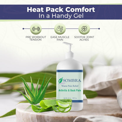 Sombra Warm Pain Relief 8 oz Jar for Arthritis, Back Pain & Pre-Exercise
