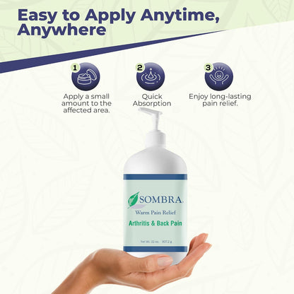 Sombra Warm Pain Relief 8 oz Jar for Arthritis, Back Pain & Pre-Exercise