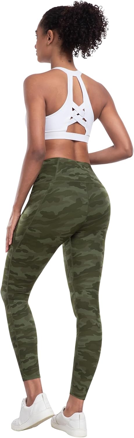 Leggings with Pockets for Women, 6 Packs Soft High Waisted Tummy Control Workout Yoga Pants
