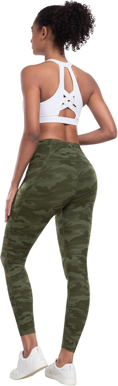 Leggings with Pockets for Women, 6 Packs Soft High Waisted Tummy Control Workout Yoga Pants
