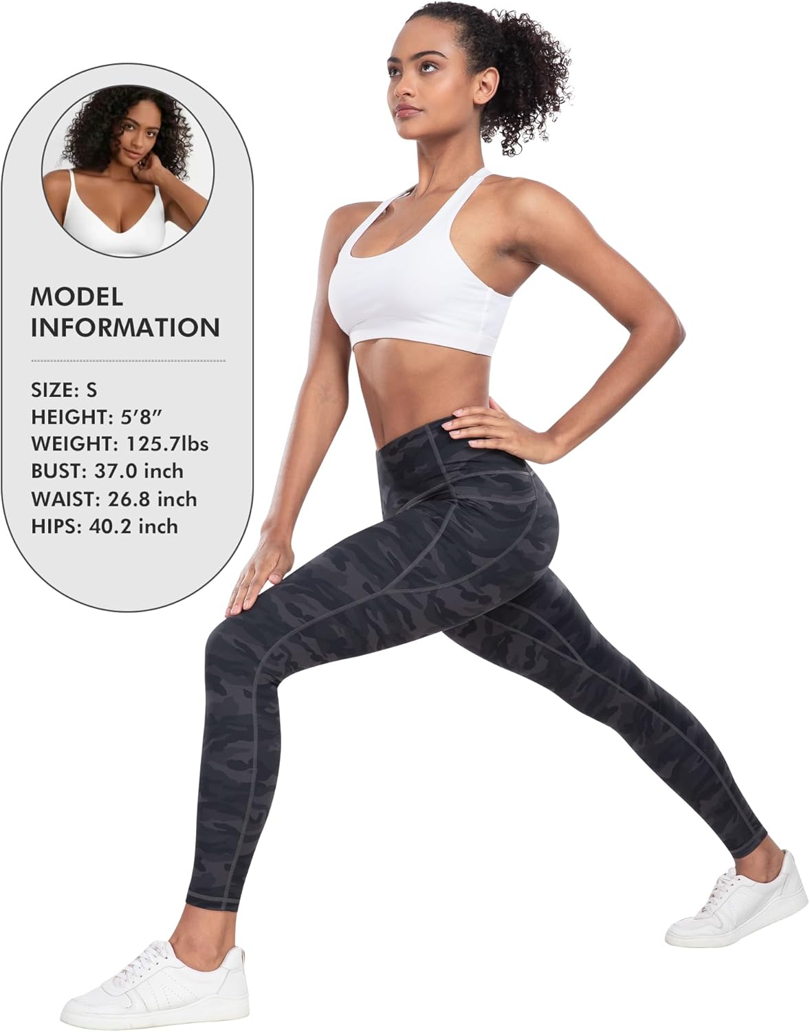 Leggings with Pockets for Women, 6 Packs Soft High Waisted Tummy Control Workout Yoga Pants