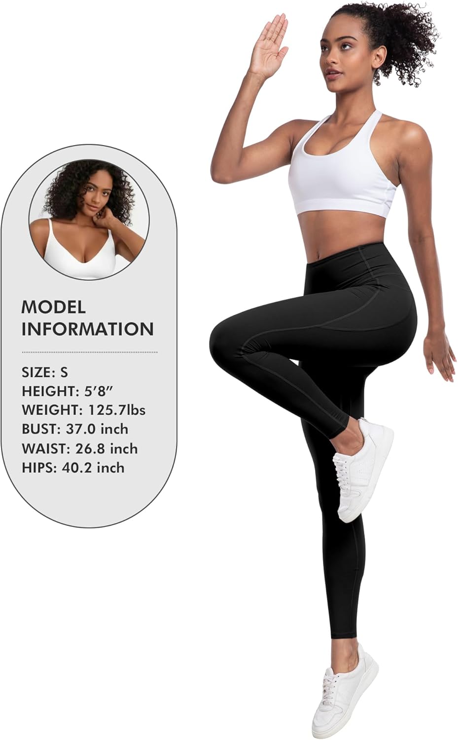 Leggings with Pockets for Women, 6 Packs Soft High Waisted Tummy Control Workout Yoga Pants