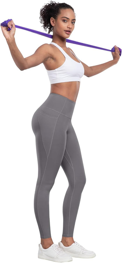 Leggings with Pockets for Women, 6 Packs Soft High Waisted Tummy Control Workout Yoga Pants