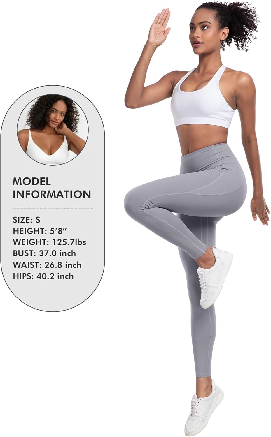 Leggings with Pockets for Women, 6 Packs Soft High Waisted Tummy Control Workout Yoga Pants