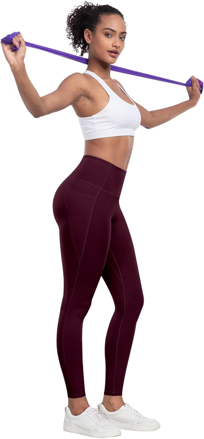 Leggings with Pockets for Women, 6 Packs Soft High Waisted Tummy Control Workout Yoga Pants