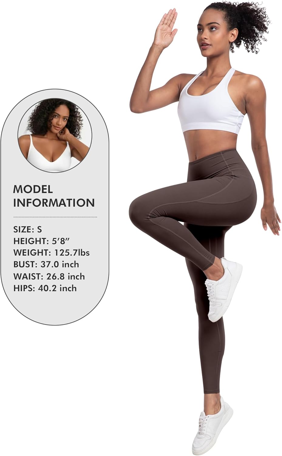 Leggings with Pockets for Women, 6 Packs Soft High Waisted Tummy Control Workout Yoga Pants