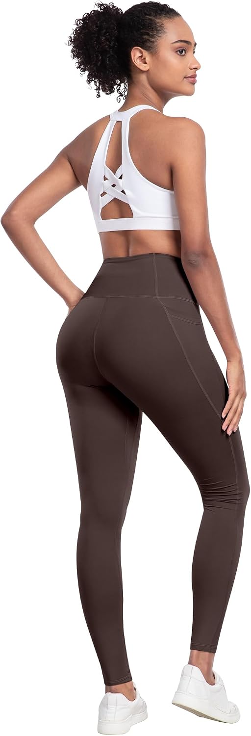 Leggings with Pockets for Women, 6 Packs Soft High Waisted Tummy Control Workout Yoga Pants