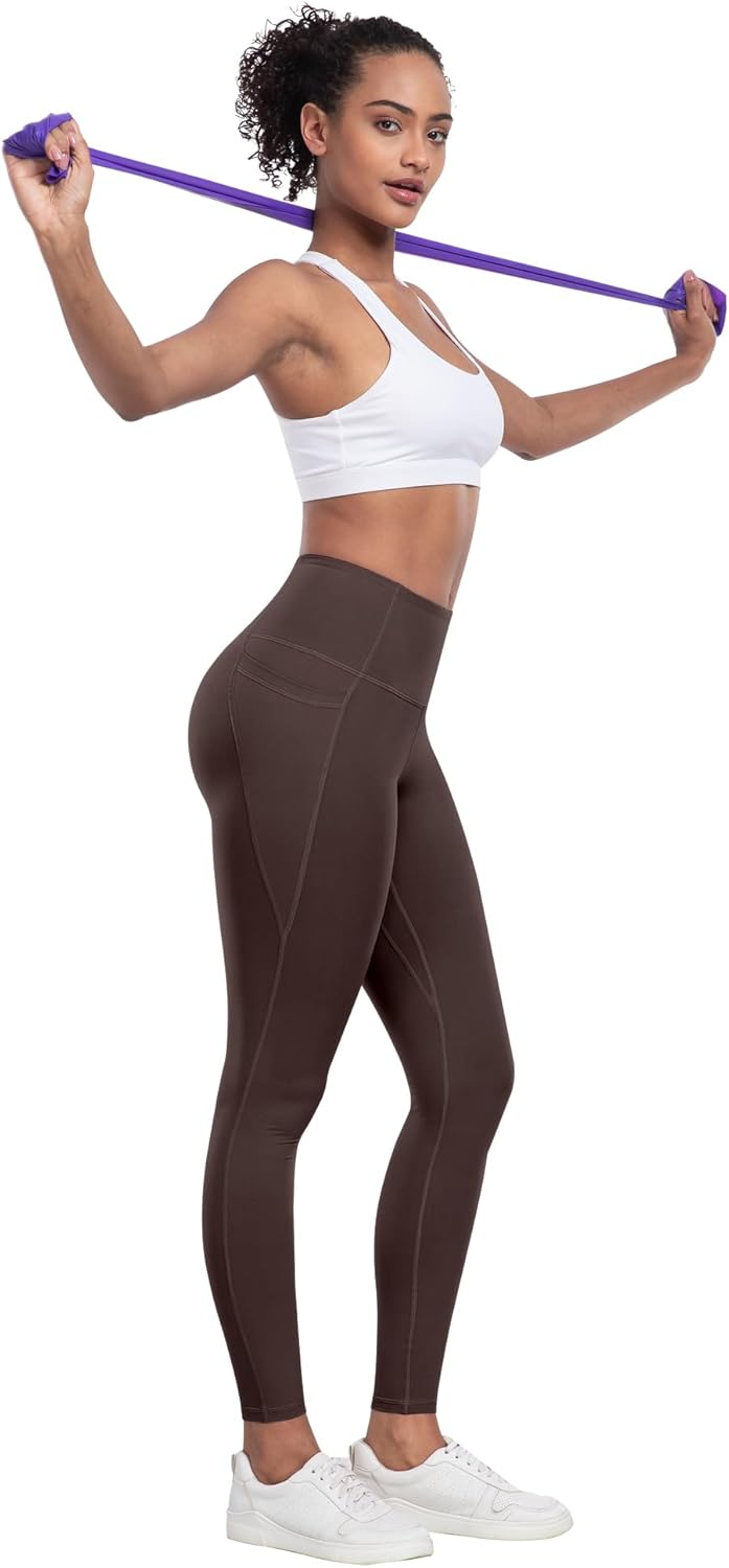 Leggings with Pockets for Women, 6 Packs Soft High Waisted Tummy Control Workout Yoga Pants