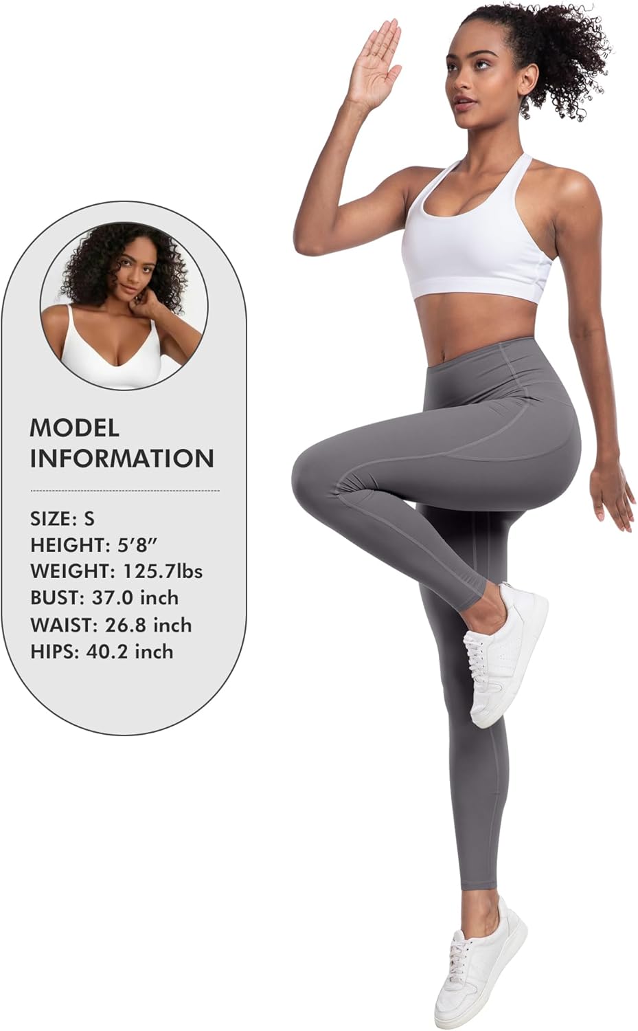 Leggings with Pockets for Women, 6 Packs Soft High Waisted Tummy Control Workout Yoga Pants