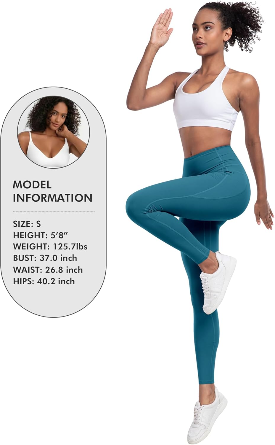 Leggings with Pockets for Women, 6 Packs Soft High Waisted Tummy Control Workout Yoga Pants