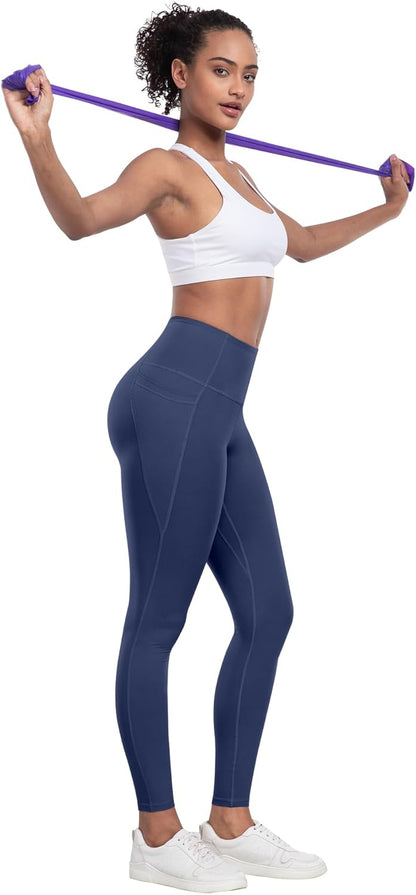 Leggings with Pockets for Women, 6 Packs Soft High Waisted Tummy Control Workout Yoga Pants