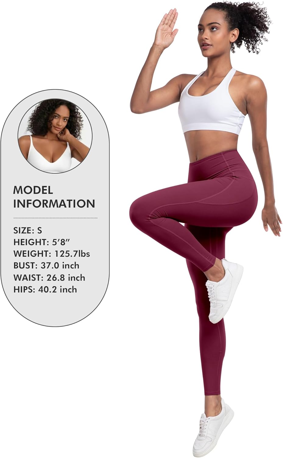 Leggings with Pockets for Women, 6 Packs Soft High Waisted Tummy Control Workout Yoga Pants