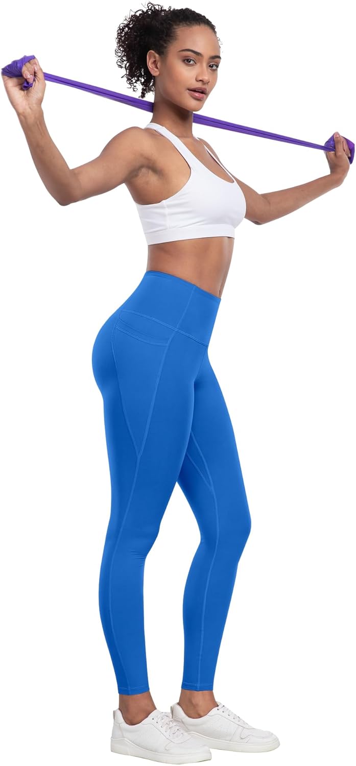 Leggings with Pockets for Women, 6 Packs Soft High Waisted Tummy Control Workout Yoga Pants