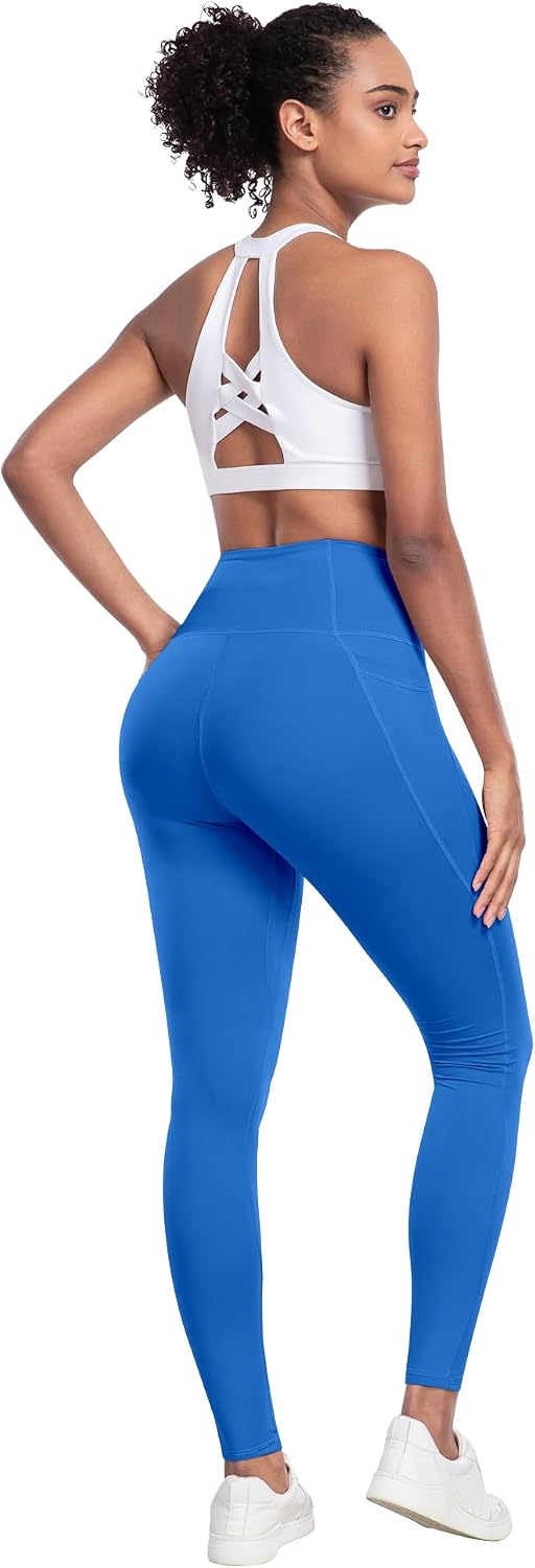 Leggings with Pockets for Women, 6 Packs Soft High Waisted Tummy Control Workout Yoga Pants