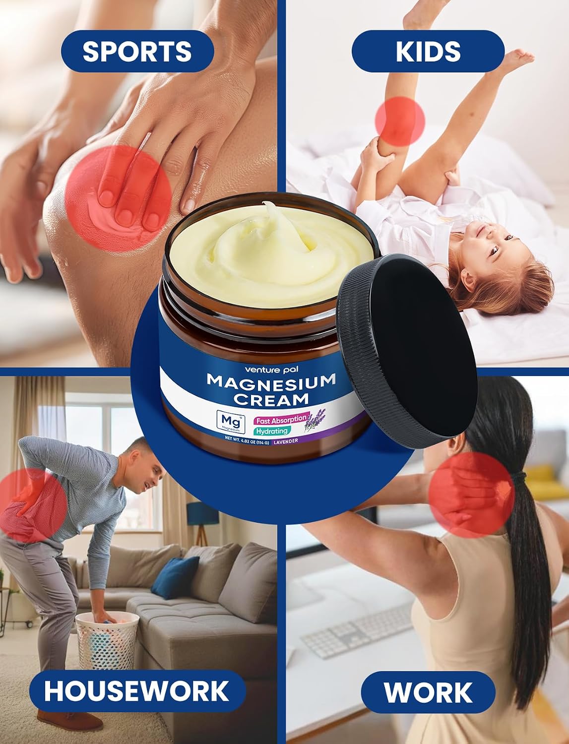 Topical Magnesium Cream, Highly Concentrated Magnesium Lotion