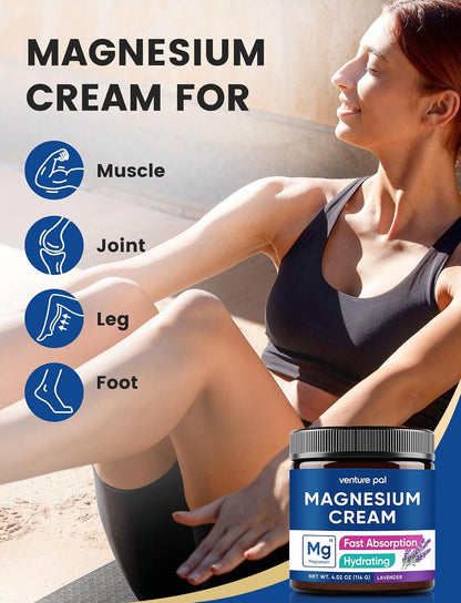 Topical Magnesium Cream, Highly Concentrated Magnesium Lotion