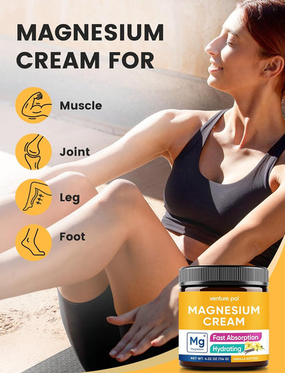 Topical Magnesium Cream, Highly Concentrated Magnesium Lotion