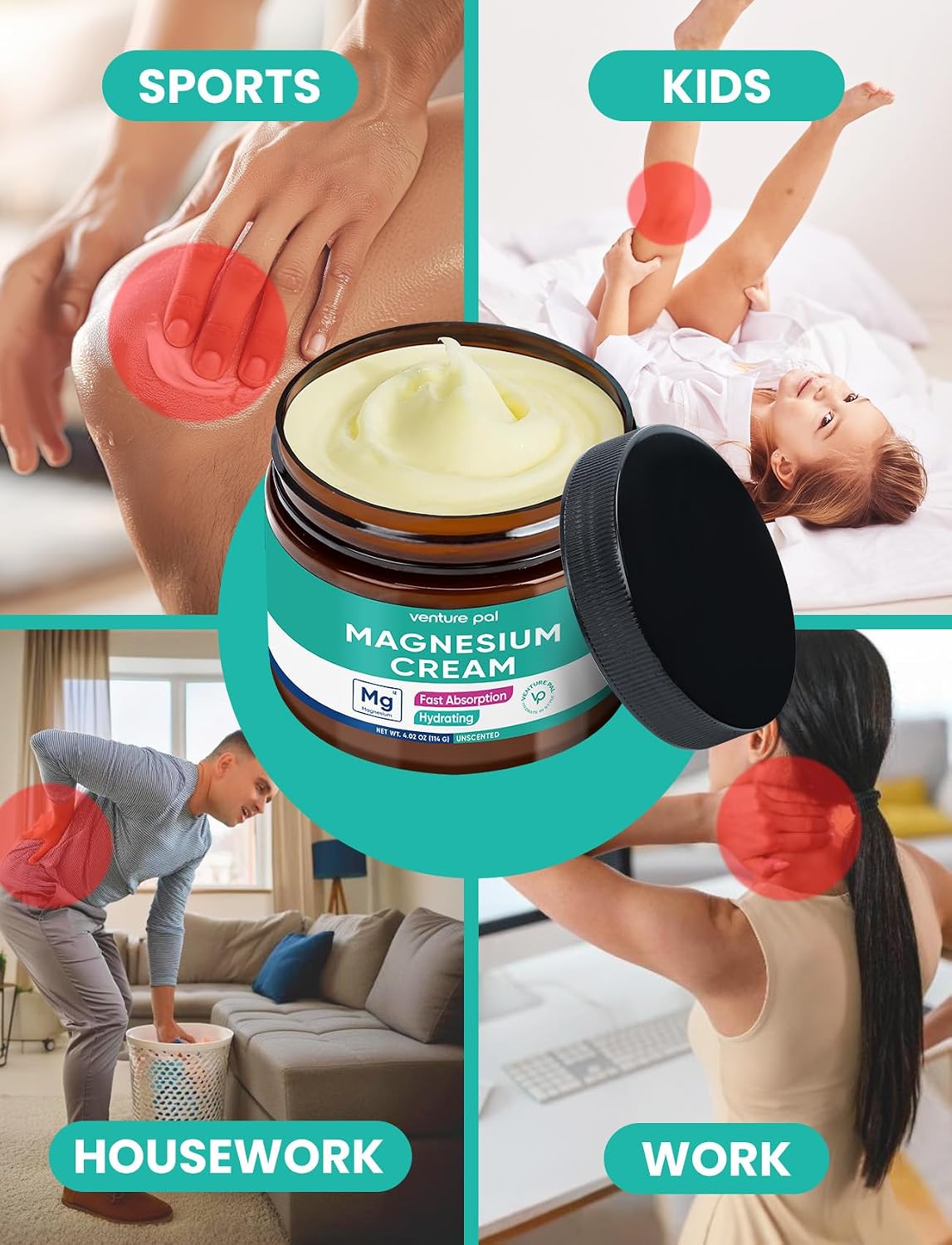 Topical Magnesium Cream, Highly Concentrated Magnesium Lotion