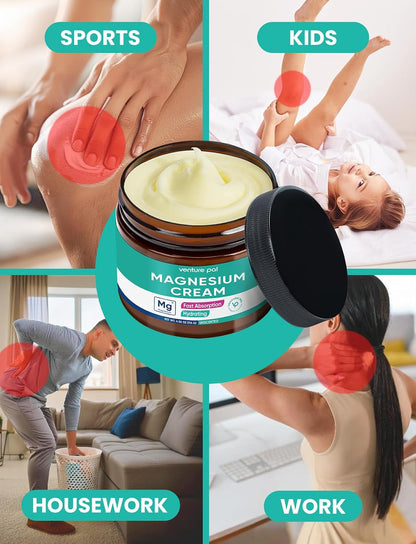 Topical Magnesium Cream, Highly Concentrated Magnesium Lotion