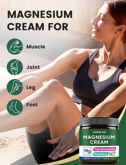 Topical Magnesium Cream, Highly Concentrated Magnesium Lotion