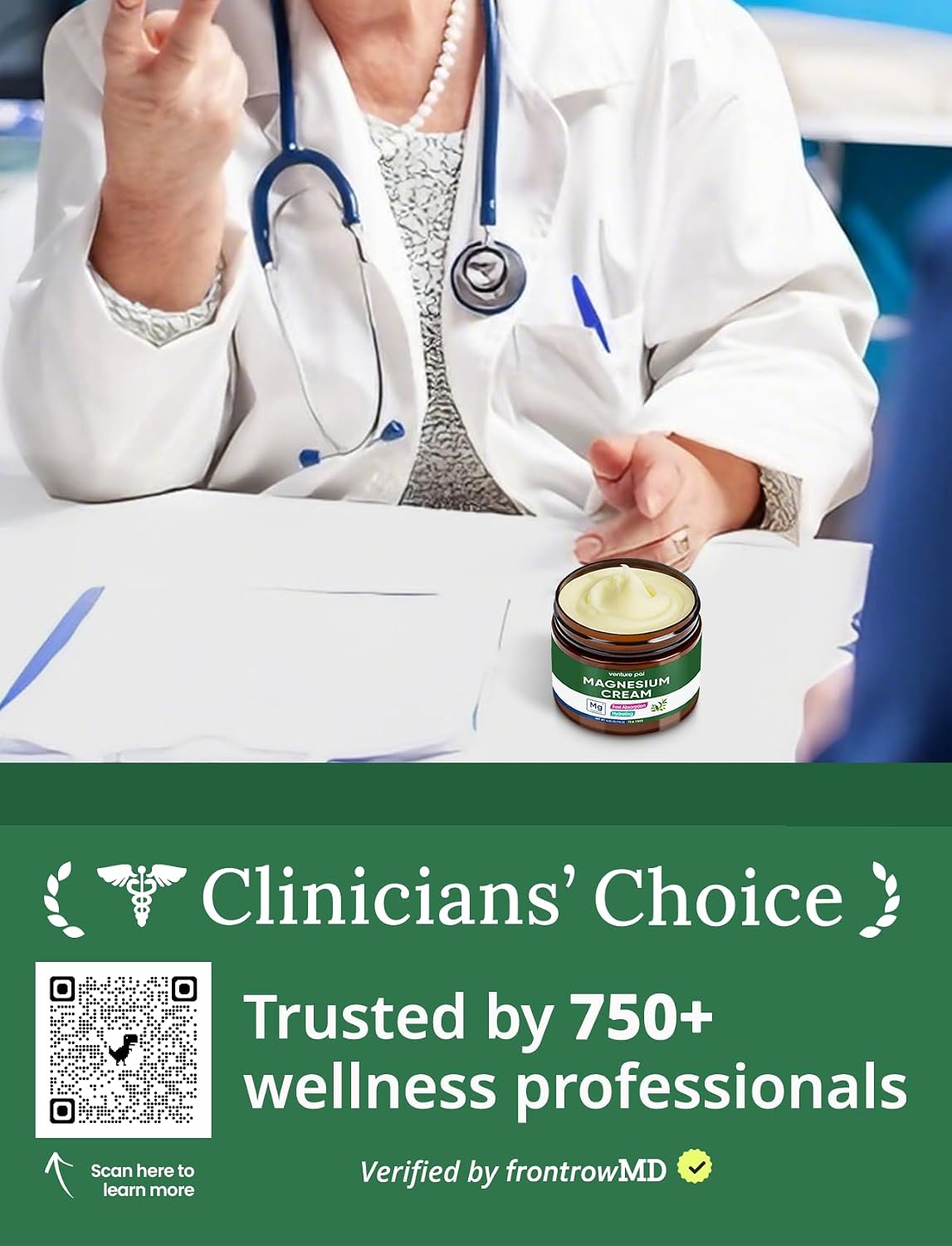 Topical Magnesium Cream, Highly Concentrated Magnesium Lotion
