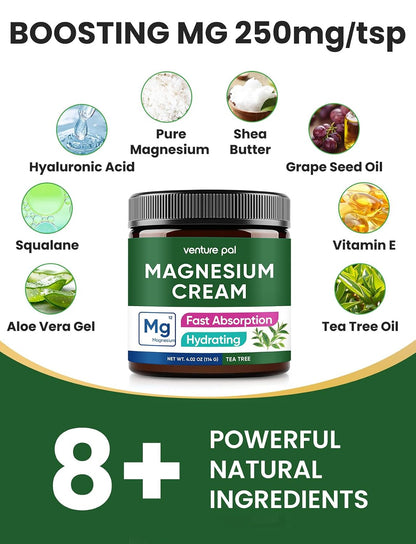 Topical Magnesium Cream, Highly Concentrated Magnesium Lotion