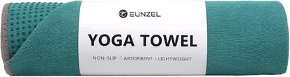 Yoga Towel,Hot Yoga Mat Towel with Grip Dots Sweat Absorbent Non-Slip for Hot Yoga, Pilates and Workout 24" x72", Purple & Blue