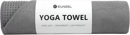 Yoga Towel,Hot Yoga Mat Towel with Grip Dots Sweat Absorbent Non-Slip for Hot Yoga, Pilates and Workout 24" x72", Purple & Blue