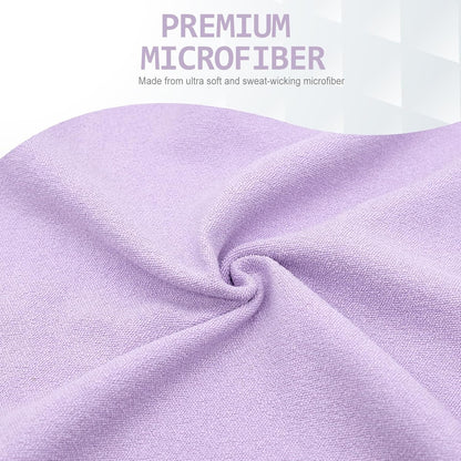 Yoga Towel,Hot Yoga Mat Towel with Grip Dots Sweat Absorbent Non-Slip for Hot Yoga, Pilates and Workout 24" x72", Purple & Blue