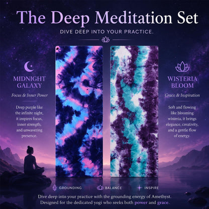 Yoga Towel,Hot Yoga Mat Towel with Grip Dots Sweat Absorbent Non-Slip for Hot Yoga, Pilates and Workout 24" x72", Purple & Blue