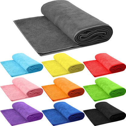 10 Pcs Hot Yoga Towels Bulk Non Slip Microfiber Anti Slip Absorbent Multicolor Wicking Pilates Yoga Mat Towel for Women Men Pilates, 27" x 72" (Classic)