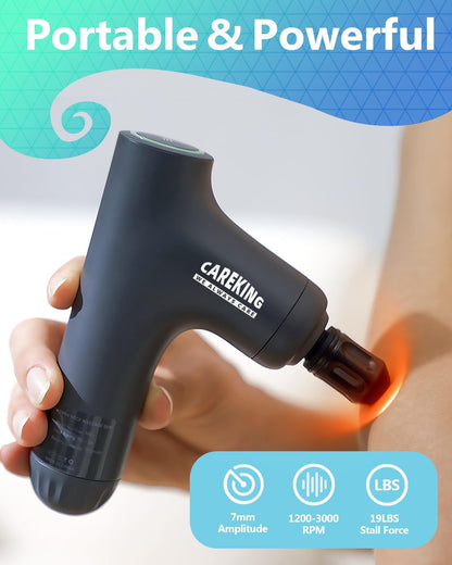 3-in-1 Detachable Massage Gun Deep Tissue with Extension Long Handle
