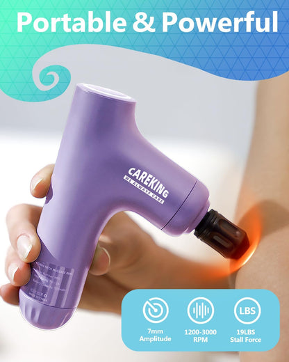 3-in-1 Detachable Massage Gun Deep Tissue with Extension Long Handle