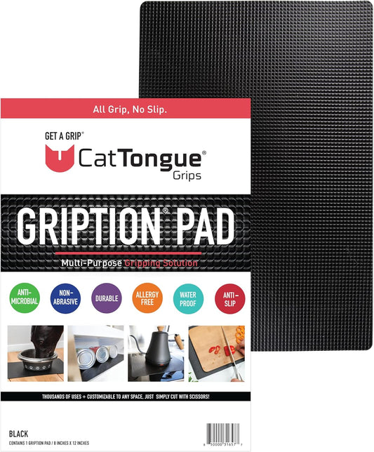 Non-Adhesive Anti-Slip Mat - Multi-Purpose Non-Slip Pad for Countertops, Desks, Tables & Workspaces - Ideal Desk Mat, Drawer Liner, Laptop Pad & More (Clear, 8” x 12”)