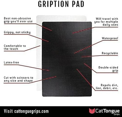 Non-Adhesive Anti-Slip Mat - Multi-Purpose Non-Slip Pad for Countertops, Desks, Tables & Workspaces - Ideal Desk Mat, Drawer Liner, Laptop Pad & More (Clear, 8” x 12”)