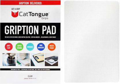 Non-Adhesive Anti-Slip Mat - Multi-Purpose Non-Slip Pad for Countertops, Desks, Tables & Workspaces - Ideal Desk Mat, Drawer Liner, Laptop Pad & More (Clear, 8” x 12”)