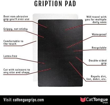 Non-Adhesive Anti-Slip Mat - Multi-Purpose Non-Slip Pad for Countertops, Desks, Tables & Workspaces - Ideal Desk Mat, Drawer Liner, Laptop Pad & More (Clear, 8” x 12”)