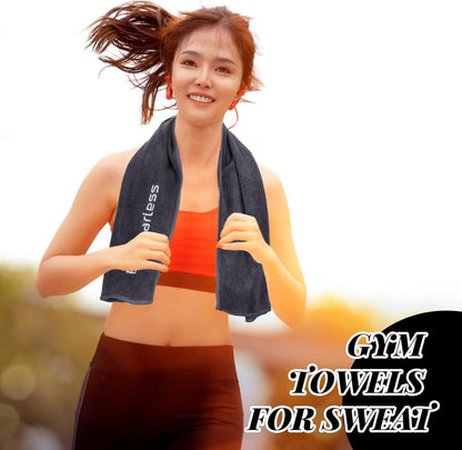 36 Pcs Microfiber Gym Towels for Exercise Fitness Bulk 32 x 16 Inch Soft Quick-Drying Sweat Absorbent Yoga Towel for Women Men Be Fearless Sport Towel for Cycling, Swimming, Workout, Camping