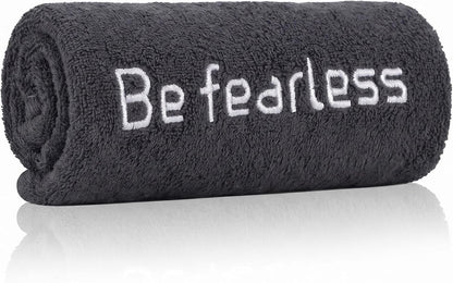 36 Pcs Microfiber Gym Towels for Exercise Fitness Bulk 32 x 16 Inch Soft Quick-Drying Sweat Absorbent Yoga Towel for Women Men Be Fearless Sport Towel for Cycling, Swimming, Workout, Camping