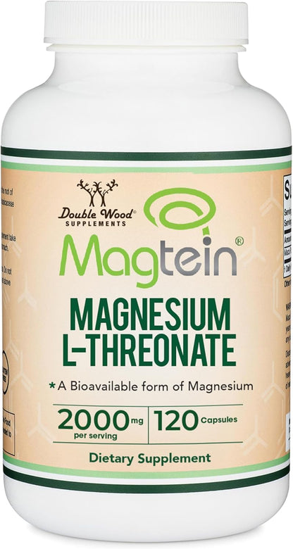 Magnesium L-Threonate, Cognitive + Sleep Support, 2000mg, 120 Capsules