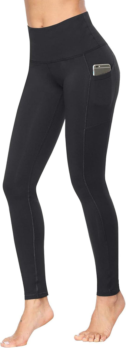 2 Pack High Waist Yoga Pants with Pockets, Tummy Control Workout Running Yoga Leggings for Women