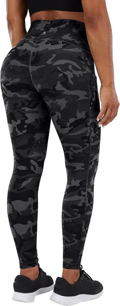 2 Pack High Waist Yoga Pants with Pockets, Tummy Control Workout Running Yoga Leggings for Women